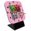 Quartz Wooden table clock with hands (10cm)