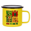 Metallic enamel MATT Yellow cup 360ml