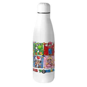 Back to the School Mario & Friends, Μεταλλικό παγούρι θερμός (Stainless steel), 500ml