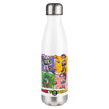 Back to the School Buzz & Friends, Metal mug thermos White (Stainless steel), double wall, 500ml