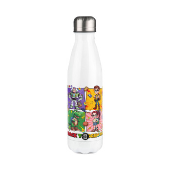 Back to the School Buzz & Friends, Metal mug thermos White (Stainless steel), double wall, 500ml