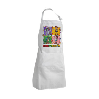 Back to the School Buzz & Friends, Adult Chef Apron (with sliders and 2 pockets)