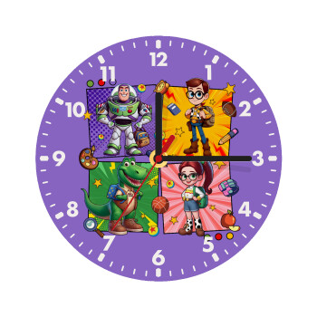 Back to the School Buzz & Friends, Wooden wall clock (20cm)