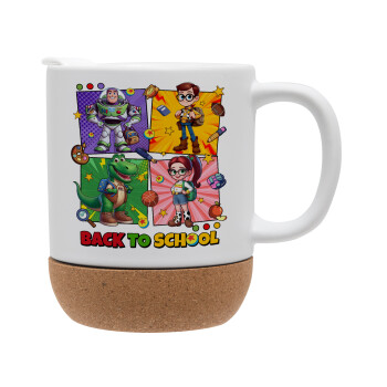 Back to the School Buzz & Friends, Ceramic coffee mug Cork (MAT), 330ml (1pcs)