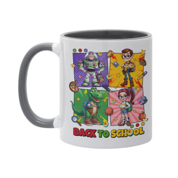 Back to the School Buzz & Friends, Mug colored grey, ceramic, 330ml