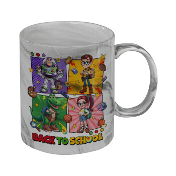 Back to the School Buzz & Friends, Mug ceramic marble style, 330ml