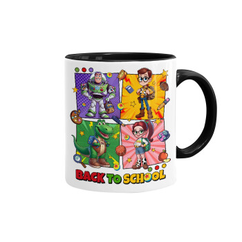 Back to the School Buzz & Friends, Mug colored black, ceramic, 330ml