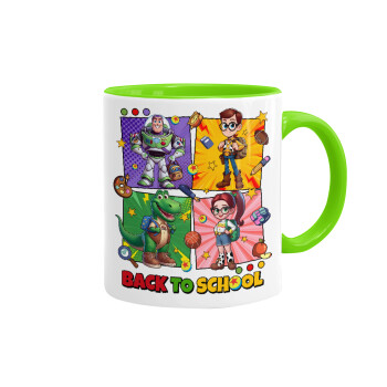 Back to the School Buzz & Friends, Mug colored light green, ceramic, 330ml