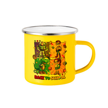 Back to the School Buzz & Friends, Yellow Enamel Metallic Cup 360ml