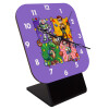 Quartz Wooden table clock with hands (10cm)