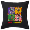 Sofa cushion black 50x50cm includes filling