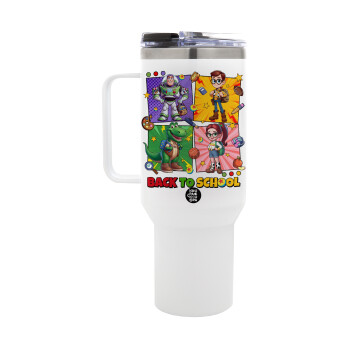 Back to the School Buzz & Friends, Mega Tumbler με καπάκι, διπλού τοιχώματος (θερμό) 1,2L