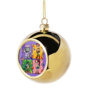 Back to the School Buzz & Friends, Golden Christmas tree ball ornament 8cm