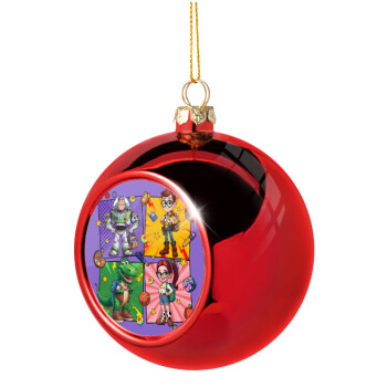 Back to the School Buzz & Friends, Christmas tree ball Red 8cm