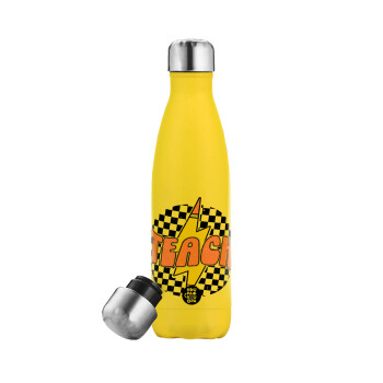 Teach, Yellow Stainless Steel Metallic Thermos, double-walled, 500ml