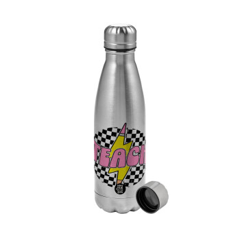 Teach, Metallic water bottle, stainless steel, 750ml