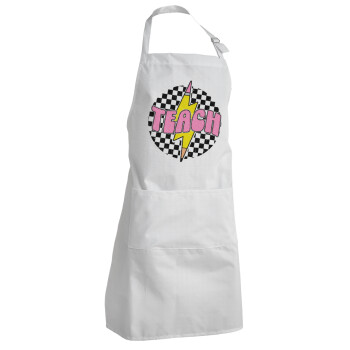 Teach, Adult Chef Apron (with sliders and 2 pockets)