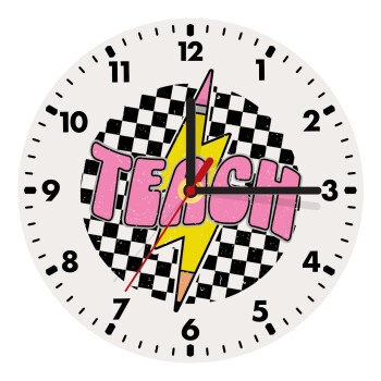 Teach, Wooden wall clock (20cm)