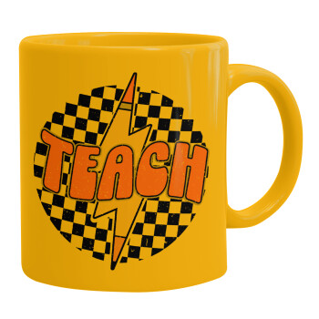 Teach, Ceramic coffee mug yellow, 330ml