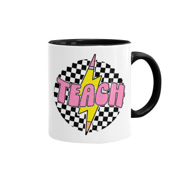 Teach, Mug colored black, ceramic, 330ml