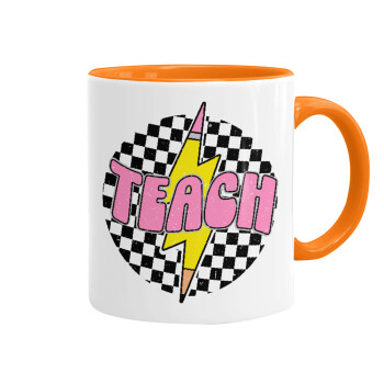 Teach, Mug colored orange, ceramic, 330ml