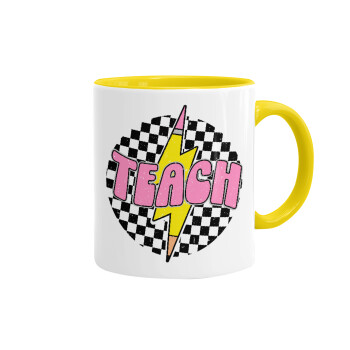 Teach, Mug colored yellow, ceramic, 330ml