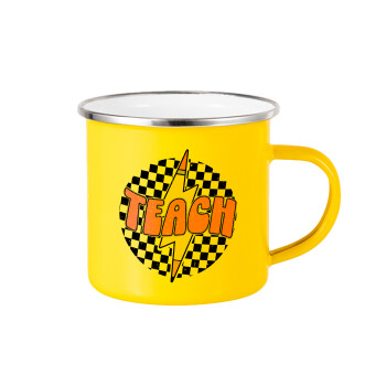 Teach, Yellow Enamel Metallic Cup 360ml