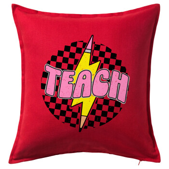 Teach, Sofa cushion RED 50x50cm includes filling