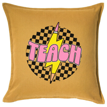 Teach, Sofa cushion YELLOW 50x50cm includes filling