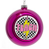 Purple Christmas tree ornament bauble 8cm