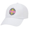 Adult Baseball Cap White 5-panel (POLYESTER, ADULT, UNISEX, ONE SIZE)