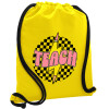 Backpack pouch GYMBAG Yellow, with pocket (40x48cm) & thick cords