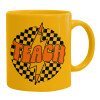 Ceramic coffee mug yellow, 330ml (1pcs)