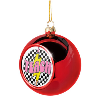 Teach, Christmas tree ball Red 8cm