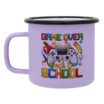 GAME OVER, Back to the School, Κούπα Μεταλλική εμαγιέ ΜΑΤ Light Pastel Purple 360ml