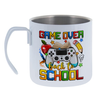 GAME OVER, Back to the School, Mug Stainless steel double wall 400ml