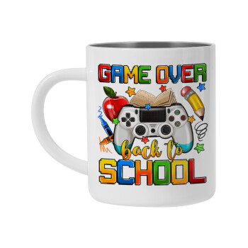 GAME OVER, Back to the School, Mug Stainless steel double wall 450ml