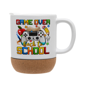 GAME OVER, Back to the School, Ceramic coffee mug Cork (MAT), 330ml (1pcs)