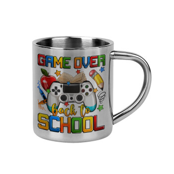 GAME OVER, Back to the School, Mug Stainless steel double wall 300ml