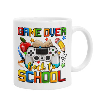 GAME OVER, Back to the School, Ceramic coffee mug, 330ml (1pcs)