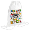 Backpack pouch GYMBAG white (28x40cm)