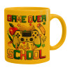 Ceramic coffee mug yellow, 330ml (1pcs)