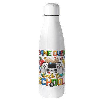 GAME OVER, Back to the School, Metal mug thermos (Stainless steel), 500ml