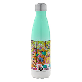 This Is What Dreams Are Made Of Lizzie Mcguire, Metal mug thermos Green/White (Stainless steel), double wall, 500ml