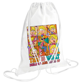 This Is What Dreams Are Made Of Lizzie Mcguire, Backpack pouch GYMBAG white (28x40cm)