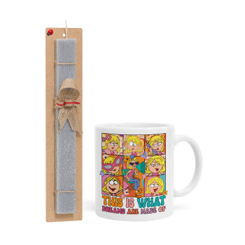 This Is What Dreams Are Made Of Lizzie Mcguire, Easter Set, Ceramic Cup (330ml) & Easter aromatic flat candle (30cm) (GRAY)