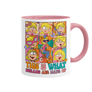 This Is What Dreams Are Made Of Lizzie Mcguire, Mug colored pink, ceramic, 330ml