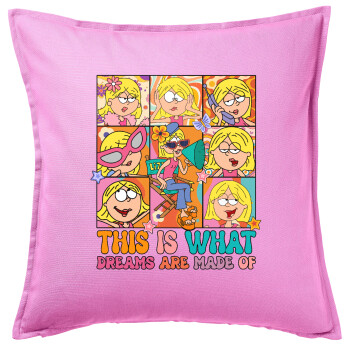 This Is What Dreams Are Made Of Lizzie Mcguire, Sofa cushion Pink 50x50cm includes filling