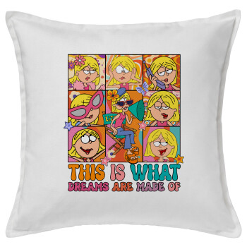 This Is What Dreams Are Made Of Lizzie Mcguire, Sofa cushion White 50x50cm includes filling