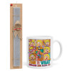 Easter Set, Ceramic Cup (330ml) & Easter aromatic flat candle (30cm) (GRAY)